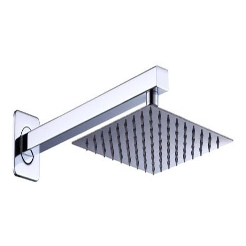 Chuveiro Ducha 30X30 cm Quadrada Square Slim Inox para aquecedor a gás piscinas e area externa