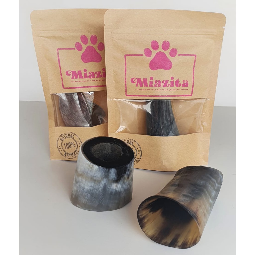 Chifre bovino para cachorro - mordedor natural Miazita