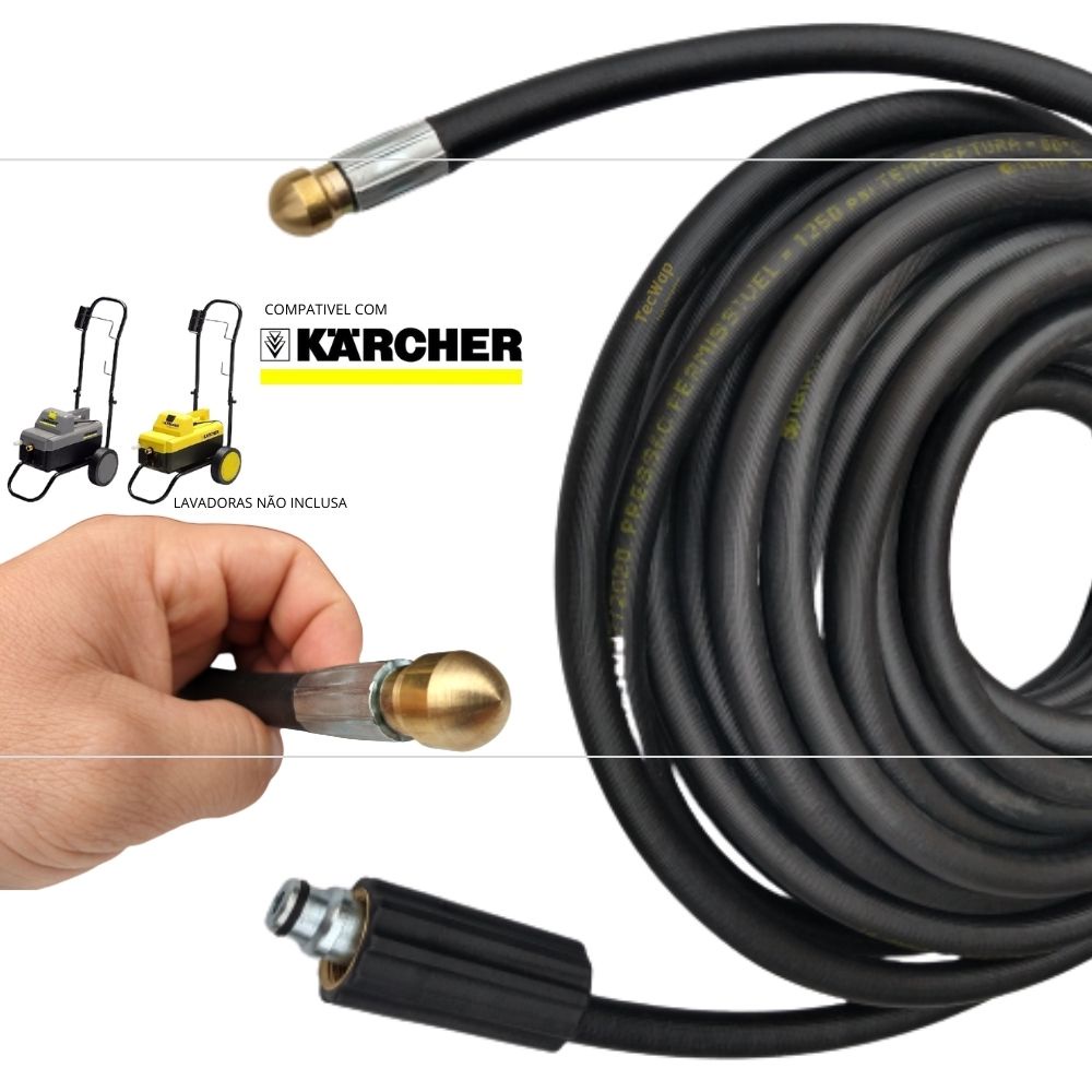 Mangueira Desentupidora de Caixa de Gordura e Tubulação Para Karcher HD 585