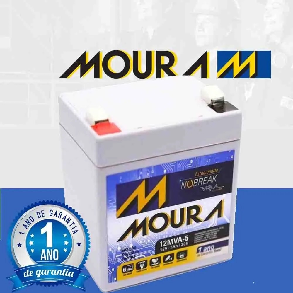 Bateria 12v/5ah - Moura - Caixa De Som/nobreak/equipamento