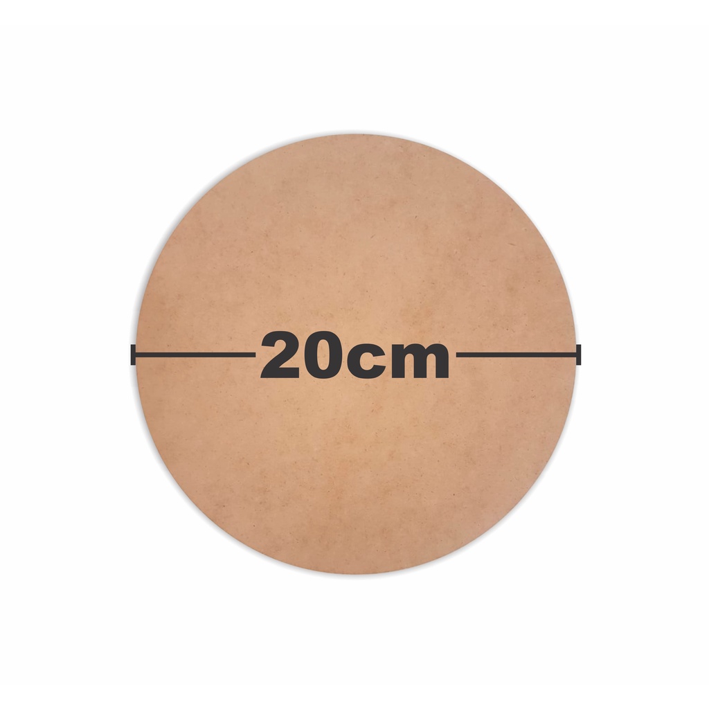 Kit Discos Sousplat 20cm diâmetro MDF crú 3mm de espessura - Supla -Souspla - Souplat - Disco de MDF