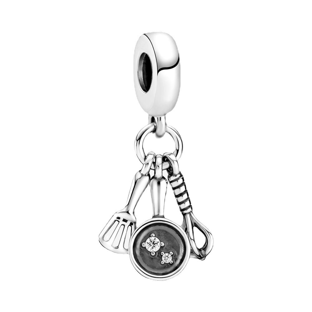 Pand * ora Acessórios Nova Espátula , Fritura & Whisk Dangle Charm Pendant Silver Jewellery et Charms Presentes De Bricolage Para Senhoras/Meninas p818