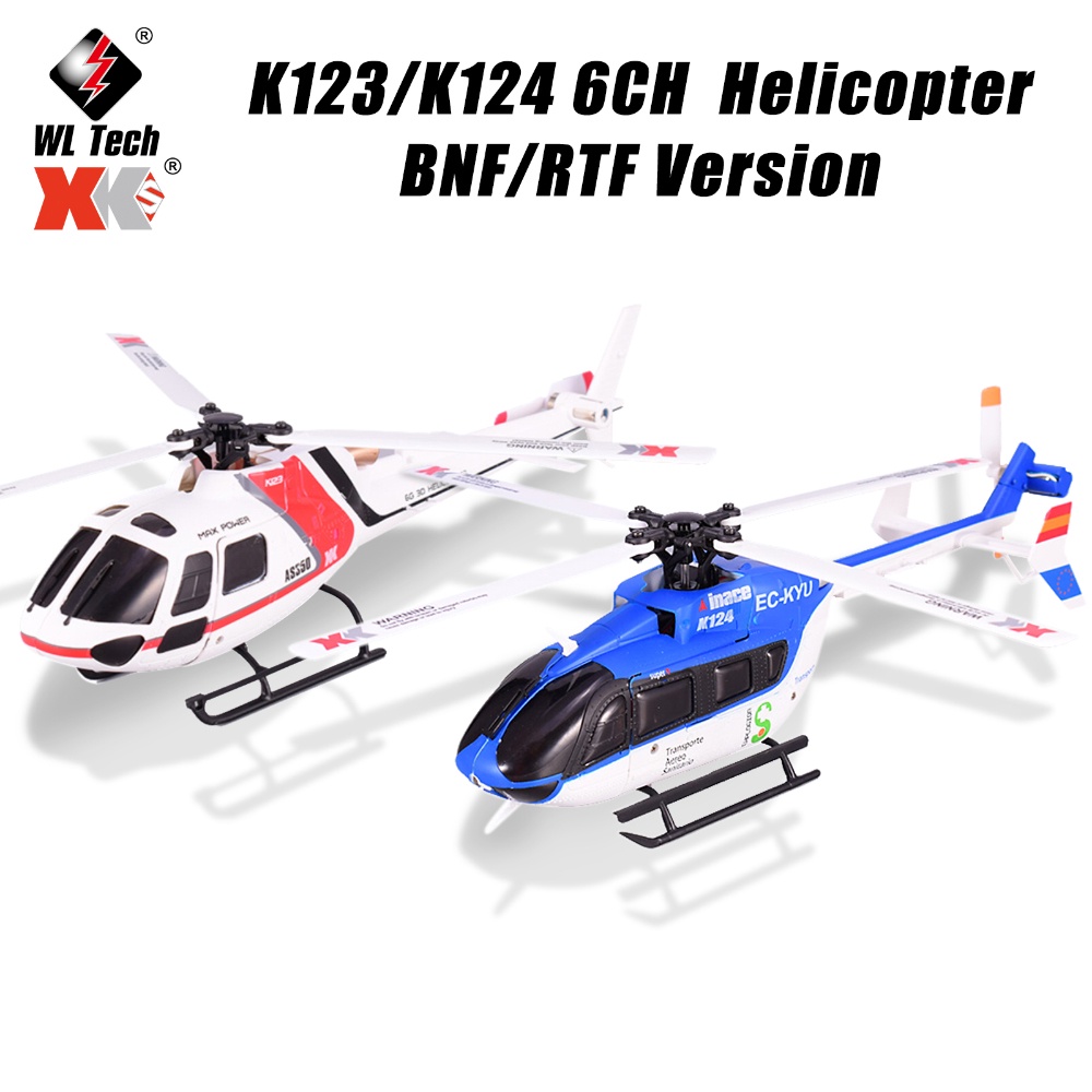 Helicoptero Wltoys XK AS350 K123 K110S 6CH 3D 6G Sistema De Controle Remoto Sem Escova RC Helicóptero BNF Compatível Com FUTABA S-FHSS