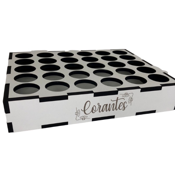 Porta Corante em MDF de 6mm de Alta Qualidade com 30 Furos