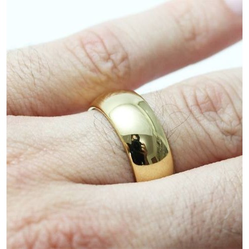 Aliança Anel Casamento Moeda antiga 8mm Grossa Nova