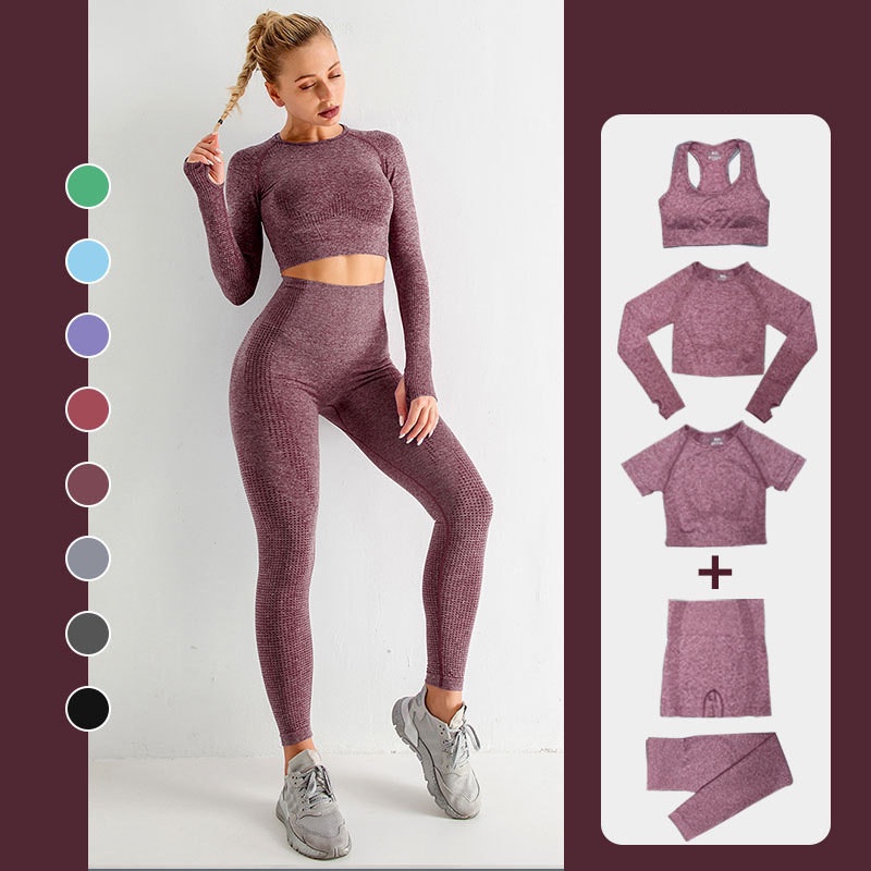 Conjunto de Roupas Esportivas de Compressão Masculina Roupas de Ginást