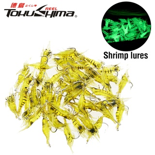 Isca De Pesca De 4cm Macia Luminosa Para Camarão Com Anzol Contas Giratórias De Artificial De Silicone Brilhante Água Salgada Doce