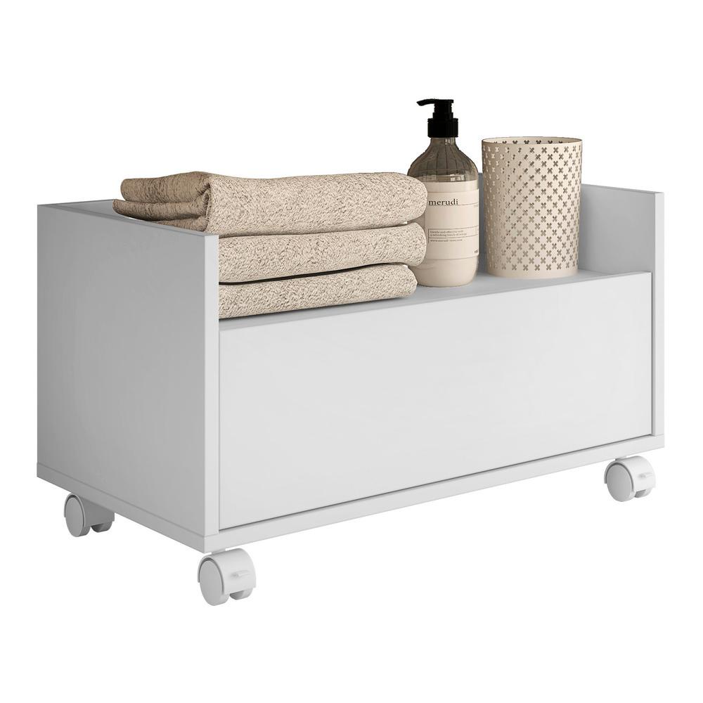 Gabinete de Banheiro com Rodízios Multimóveis 60 cm FG3591 Branco - Home & Living
