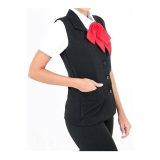 Colete Social 02 Bolsos Elastano Feminino  Ideal Uniformes Imperdível