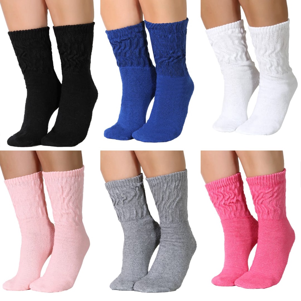 KIT 6 Pares de Meia aeróbica Feminina academia cano médio variadas ...