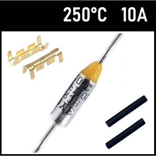 2 Fusível Térmico 10A 250 Graus TF250°C 250C 250°C 250V