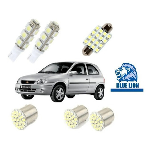 Kit Lâmpadas Led Chevrolet Gm Corsa Classic Sedan Hatch Wind