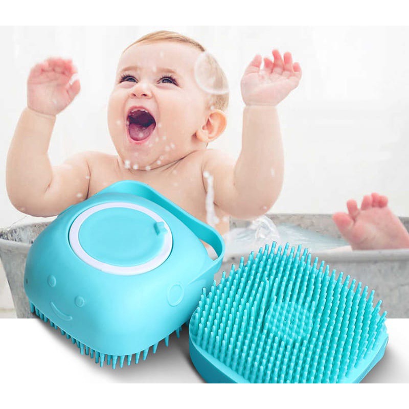 Esponja  para pet De Silicone Para Banho Com Dispenser Shampoo / Sabonete