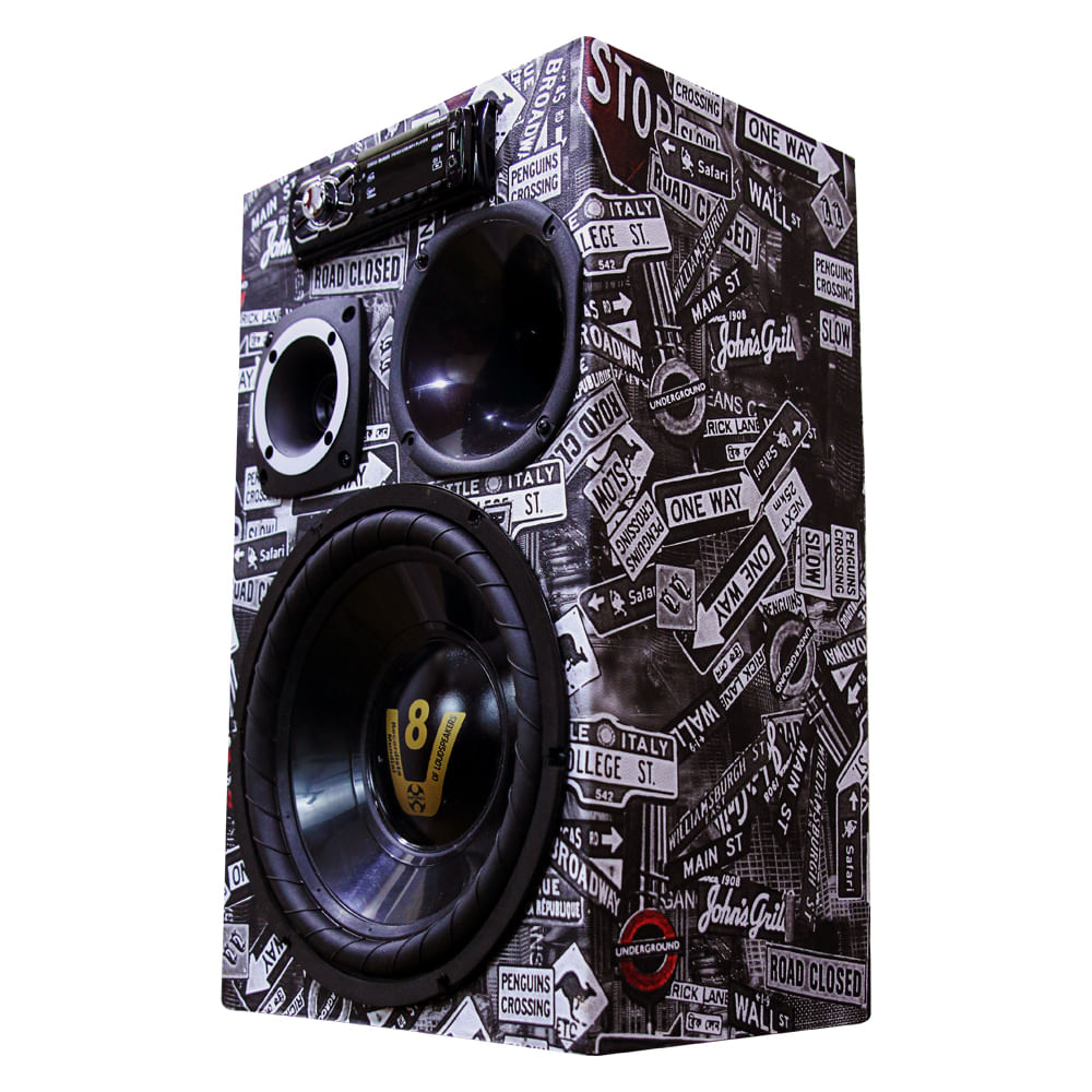 Caixa Ativa Radio Bluetooth Usb Residencial + Modulo Taramps - Bob Compet Placa Preta em Oferta na Shopee