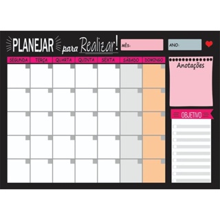 Lousa Quadro De Aviso Planejamento Semanal 40x29cm + Brinde em Oferta na Shopee