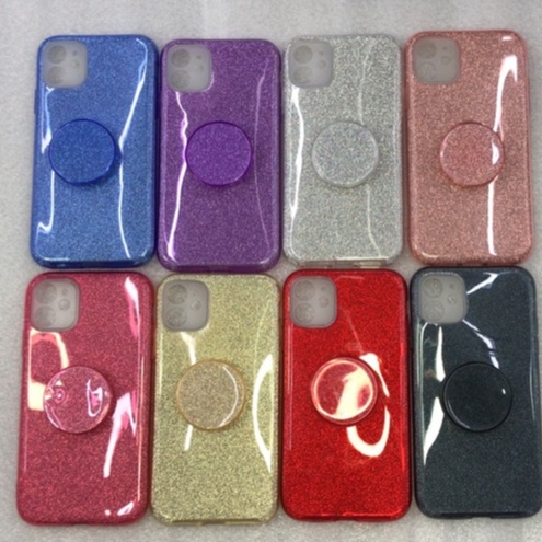 Capa Para Celular Com Brilho G10/G20/G30 Capinha Brilhosa Glitter Com Pop Suporte Colorida Para Modelo G10/G20/G30