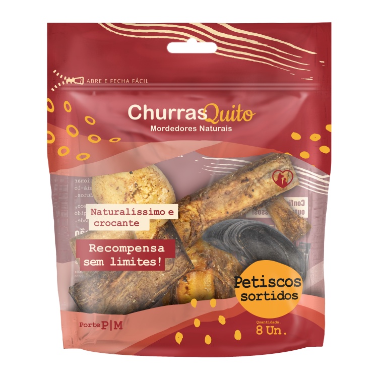 Petisco P/cães Osso Casco Chifre Viceras Natural Mistão 8 Un