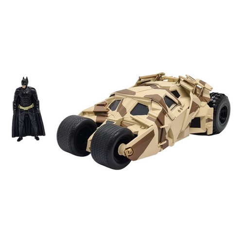 Miniatura Batmóvel Batman Dark Knight C/ Boneco Jada 1:24