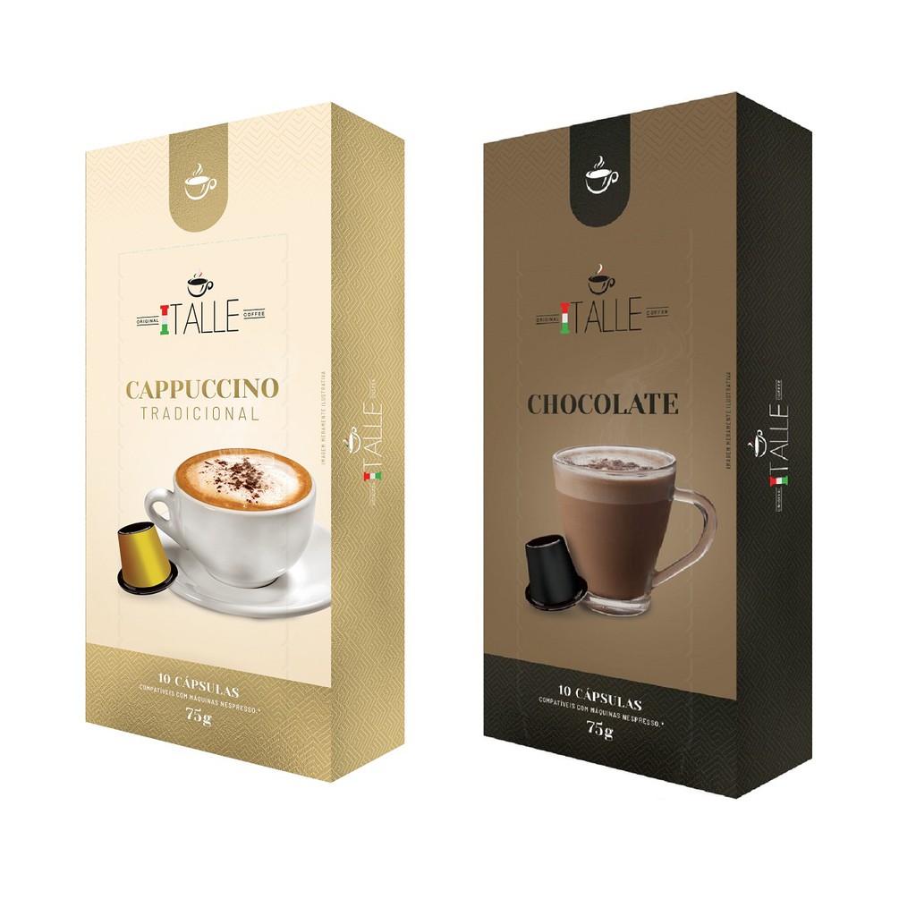 Capsulas Nespresso Chocolate Cappuccino Café Italle 20 unidades | BeeCost