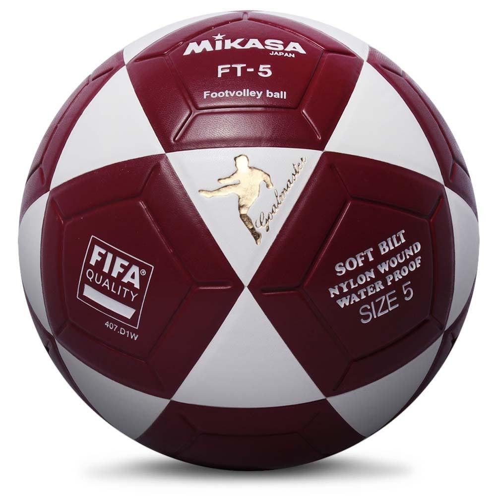 Bola De Futvôlei Futevolei Mikasa Ft 5 - Ft5 Original vinho branco