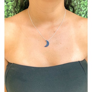 Colar Feminino Lua Folheado a Prata 925 Choker Com Pingente de Lua Crescente Delicado em Oferta na Shopee