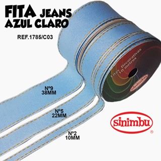 Fita Jeans Azul Claro Sinimbu 10MT R:1785/C03 (Larg:10/22/38mm) em Oferta na Shopee