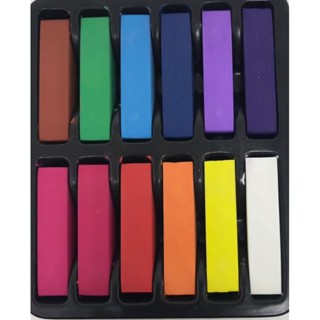 Giz Pastel Hair Chalk 12 Cores Coloração Cabelo em Oferta na Shopee