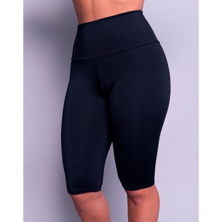 Bermuda Suplex Longa Lisa Moda Fitness Feminina Academia Ciclista