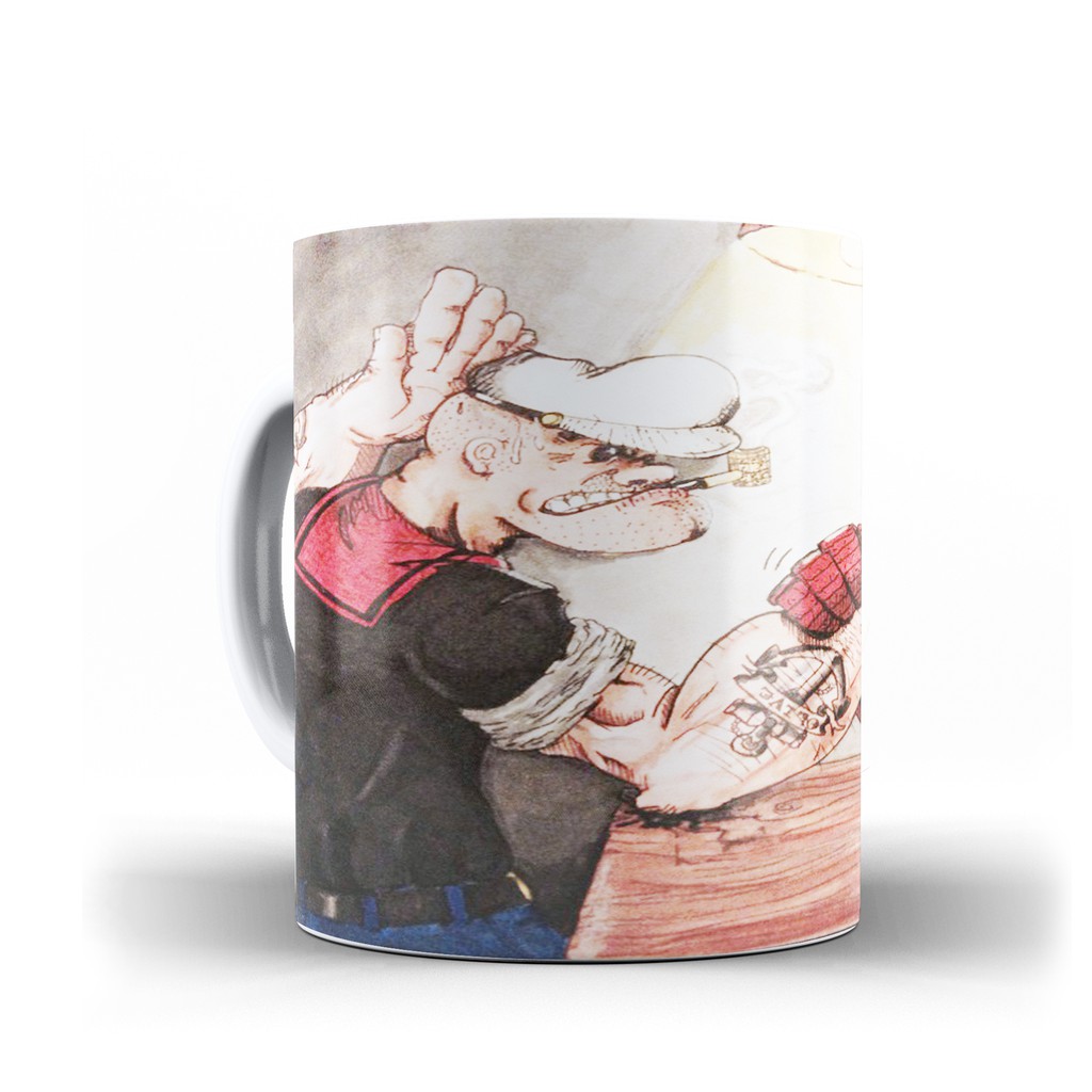 caneca Popeye e Hellboy