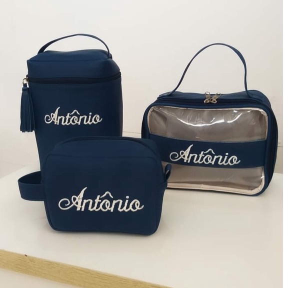 Kit 3 Necessaire Personalizadas Organizadores Malas Porta Shampoo Viagem Bolsas em Oferta na Shopee