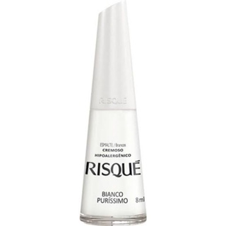 Esmalte Risqué Cremoso Bianco Puríssimo em Oferta na Shopee