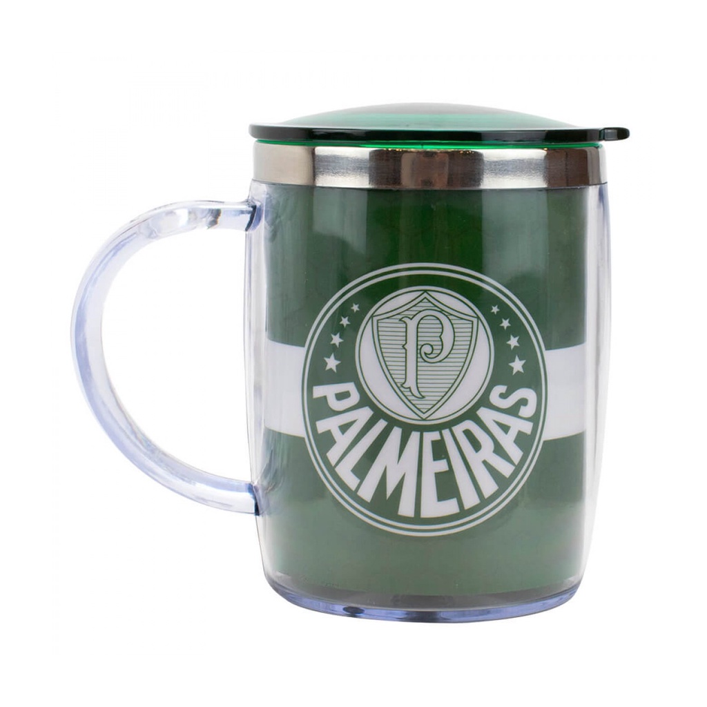 Caneca Térmica Com Tampa 450ml - Palmeiras Oficial