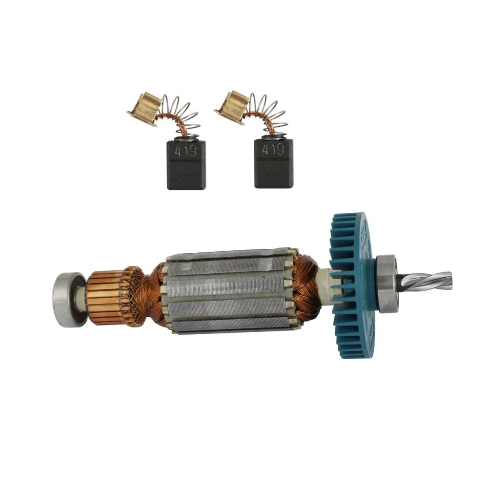 Rotor 110V e Jg Carvão P/ Furadeira Makita HP2016