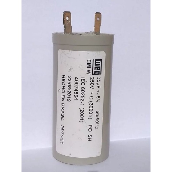 Capacitor 35ufx250v Para Tanquinho Suggar Lavamax 10kg 110v220v