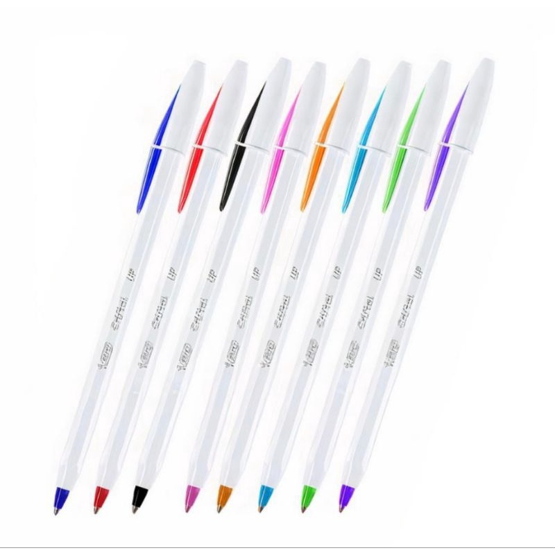 Kit de Caneta Esferográfica Bic Cristal Up 8 Cores Ponta Média de 1,2mm  / Papelaria  / Material Escolar / Caneta