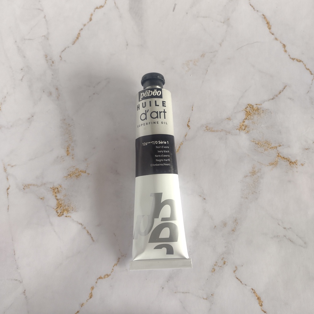Tinta a Óleo Pébéo Huile D’Art 80ml 126 Preto Marfim