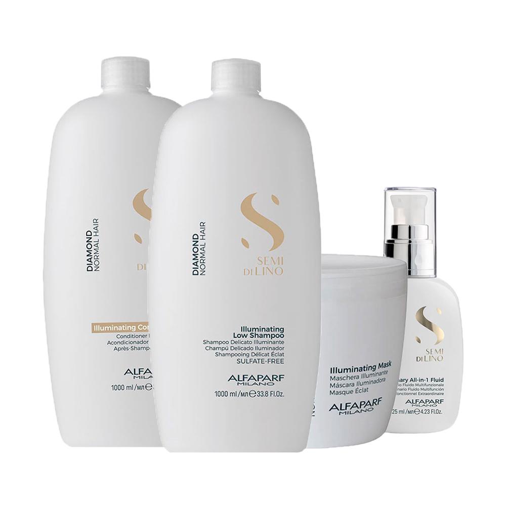 Kit Alfaparf SDL Diamond - Sh + Cond + Másc + Finalizador