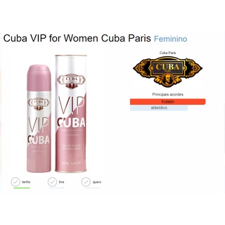 Cuba VIP for Women Cuba Paris referencia olfativa 212 vip rose | Shopee
