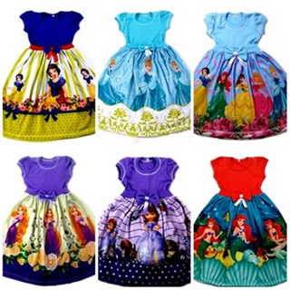 5 vestidos temático atacado menina festa aniversário temático em Oferta na Shopee