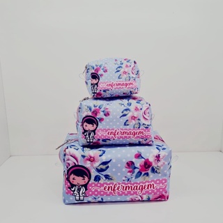 Kit necessaire 3 peças enfermagem em Oferta na Shopee