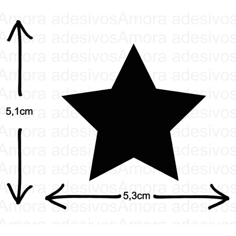 Cartela de Adesivos de Vinil no Formato de Estrelas a partir de 36 Unidades -5cm - Imprimax — imagem 2 de 2