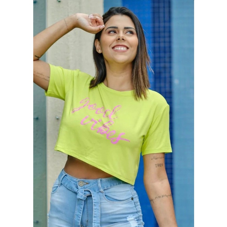 Vegetales Transitorio director Blusinha Cropped Blusa Camiseta Thsirt Feminina Mini Blusa Verão Tendência  estampas coloridas cores Neon coração LGBTQ+ | Shopee Brasil