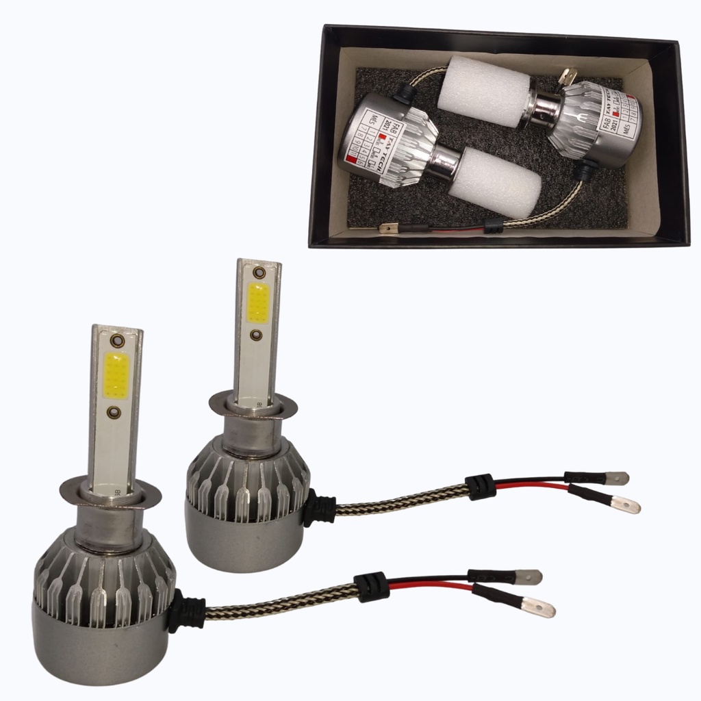 Par Lampadas Ultra Led 6000 Lúmens H1 Super Branca