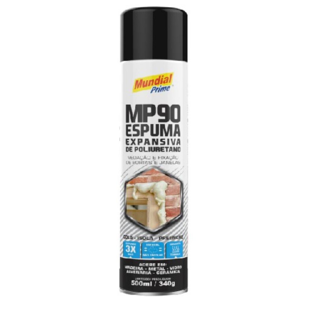 Espuma Expansiva Aerosol Mp 90 Mundial Prime Expande 3x 500ml 340g Shopee Brasil