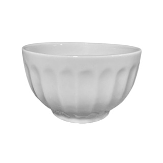 6 Cumbuca Tigela Canelada Porcelana Branca 310ml Petiscos Sorvete Sopas & Caldos