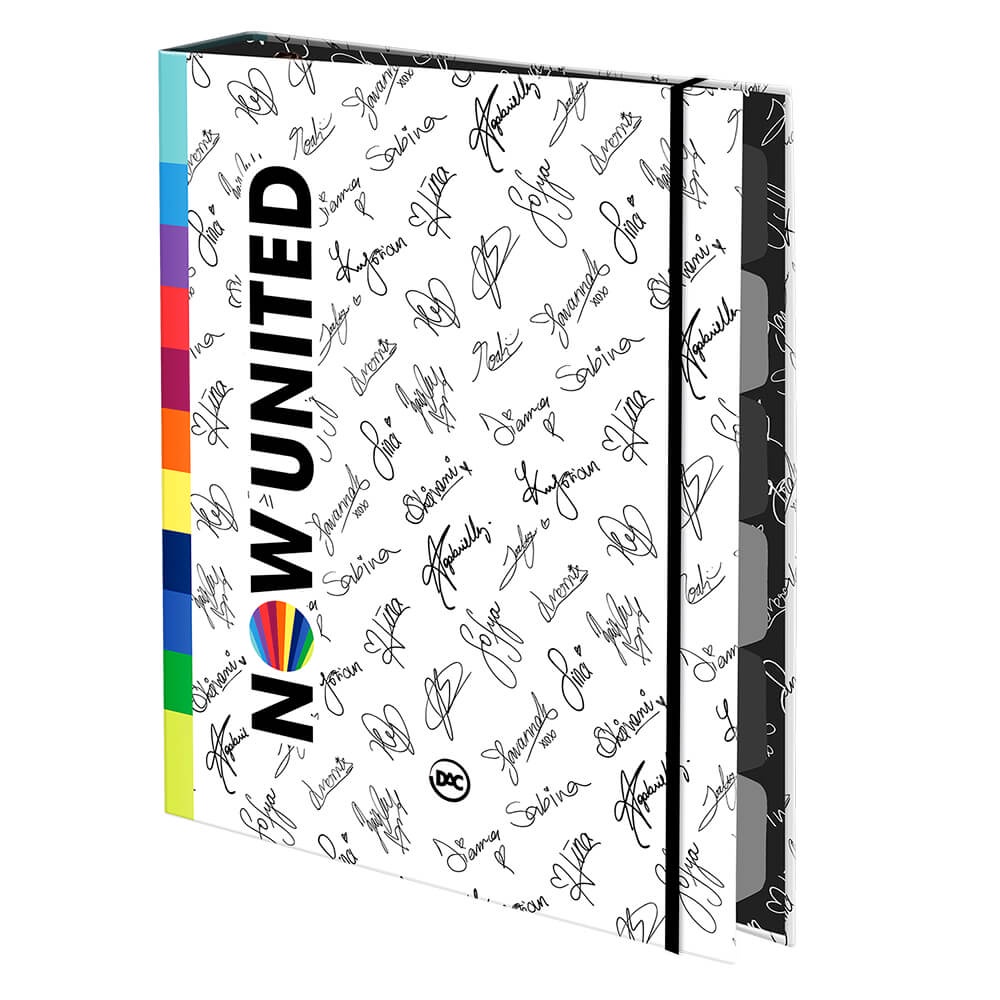 Caderno Argolado Colegial - DAC - Now United Branco