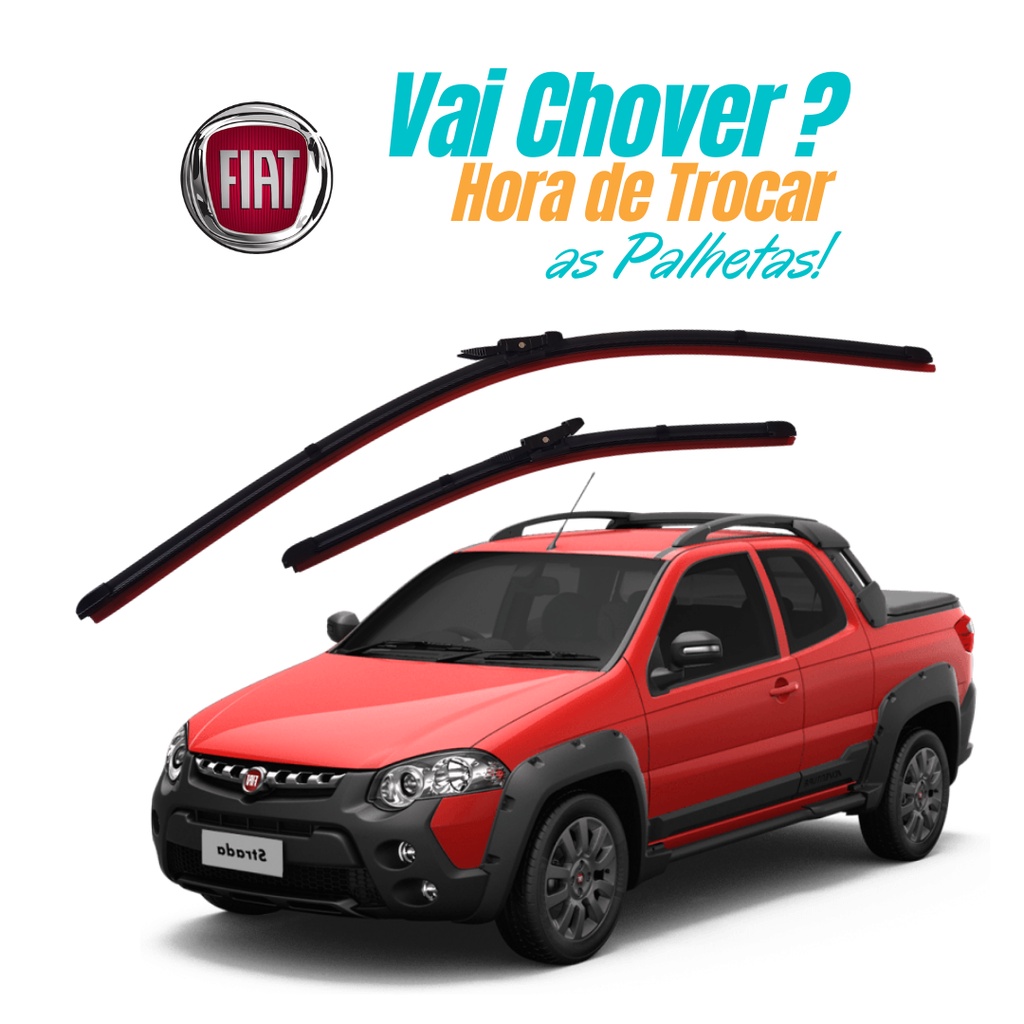Par de Palheta Limpador Parabrisa Fiat Strada 2015 2016 2017 2018 PROMOÇÃO em Oferta na Shopee
