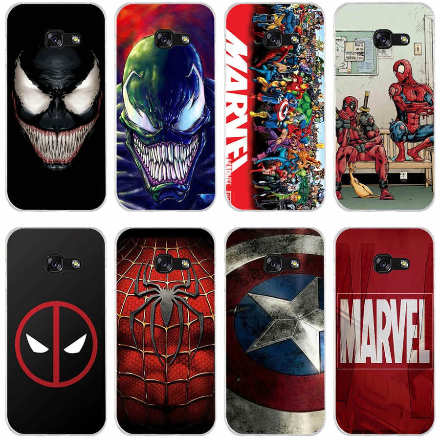 Capa Flexível De Silicone / Tpu Marvel Os Vingadores Para Samsung Galaxy A5 2015 / 2016 / A5 2017 / A3 2016 / A7 2018 / A80