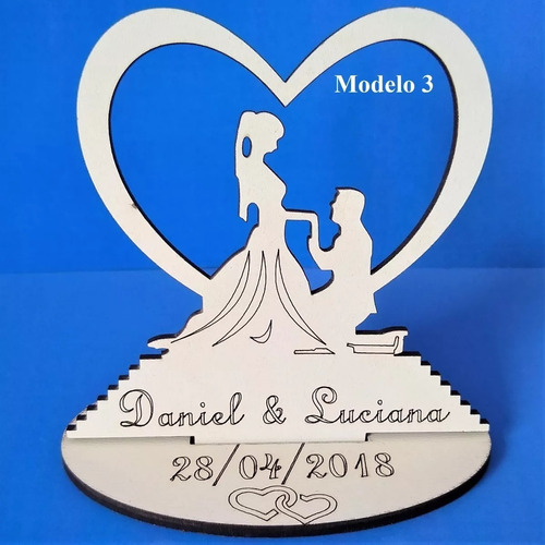 50 Lembrancinhas De Casamento Mdf (madeira) NOIVOS