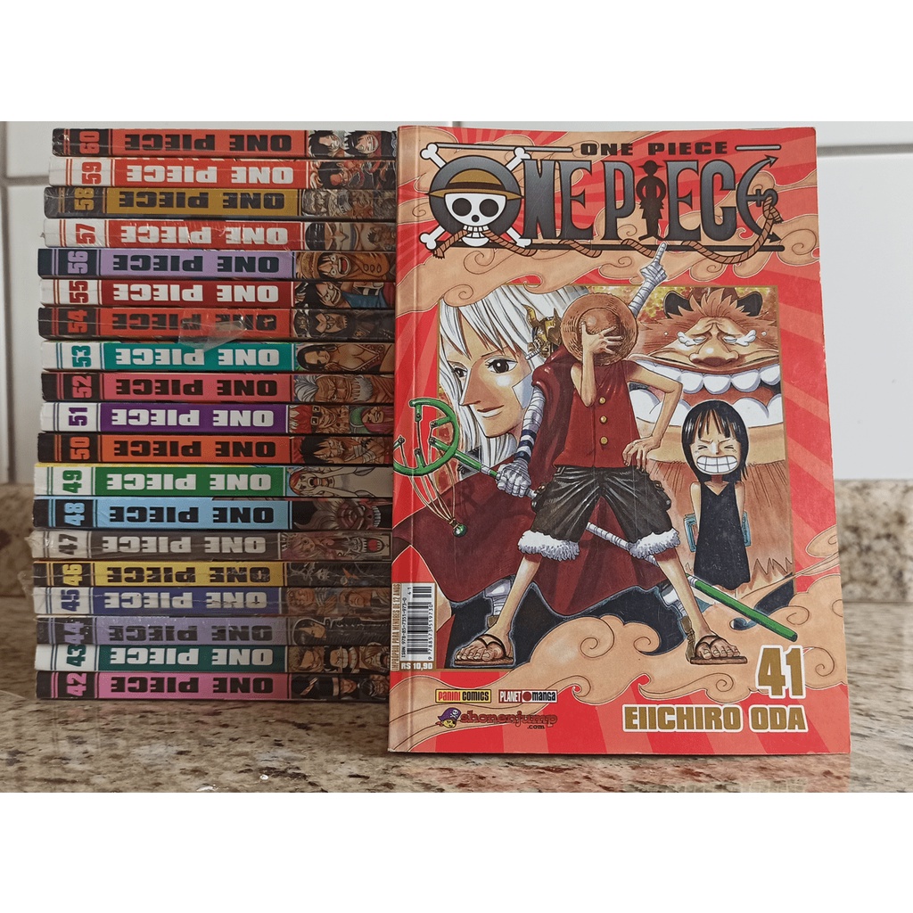 Manga One Piece Volume 41 42 43 44 45 46 47 48 49 50 51 52 53 54 55 56 57 58 59 60 Shopee Brasil